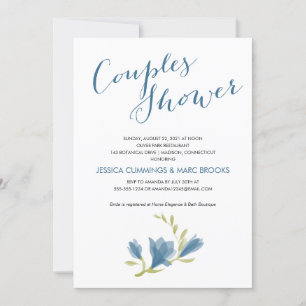 Fragrant Freesia Petals   Couples Shower Invitation