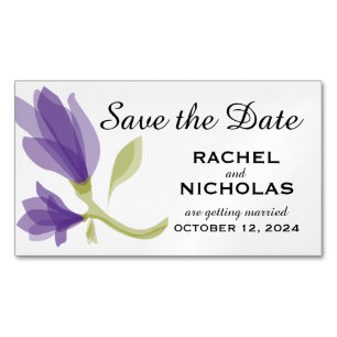 Fragrant Freesia Petals   Save the Date Magnetic Business Card