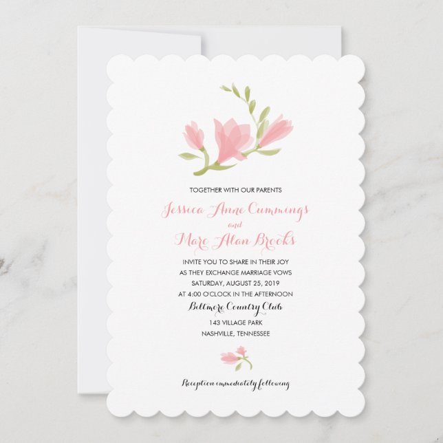 Fragrant Freesia Petals | Wedding Invitation (Front)