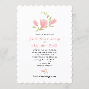 Fragrant Freesia Petals   Wedding Invitation