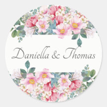 Fragrant Garden Wedding Invitation Stickers