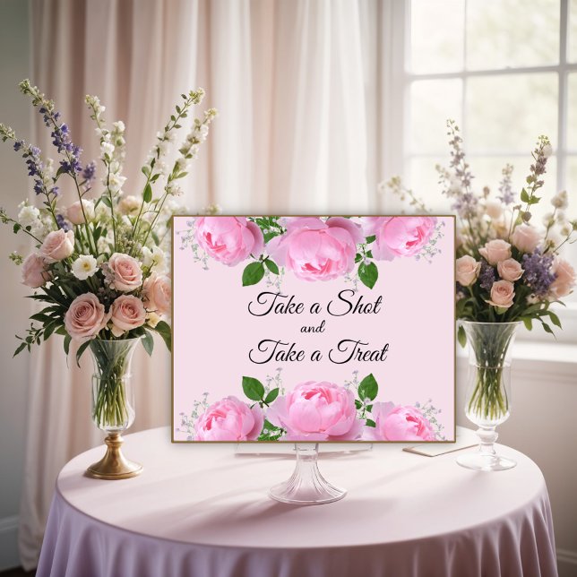 Fragrant Pink Roses, Take a Shot , Take a Treat  Poster (Creator Uploaded)