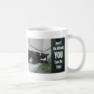 Fraidy cat 2 sided coffee mug