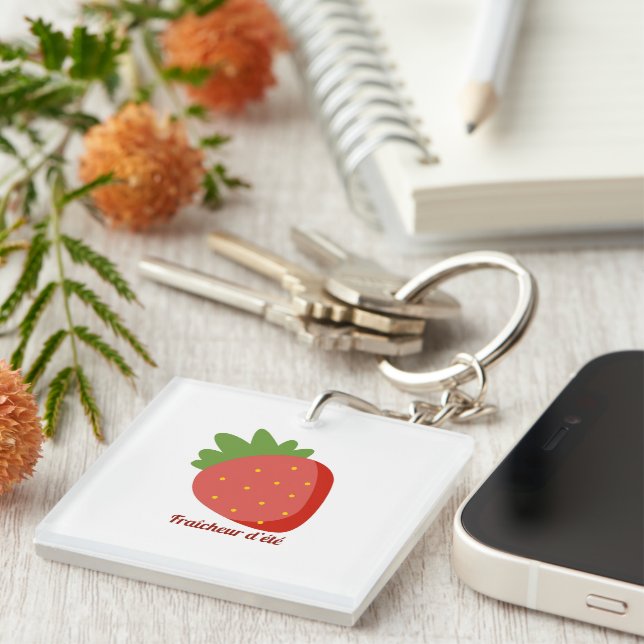Fraise Fraîcheur d'été Key Ring (Front Right)