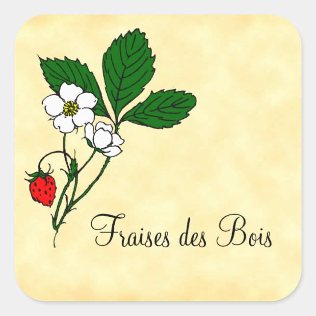 Fraises des Bois Wild Strawberry Sticker (Front)