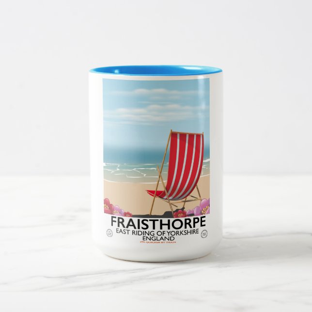 Fraisthorpe East Riding of Yorkshire, England. Two-Tone Coffee Mug (Center)