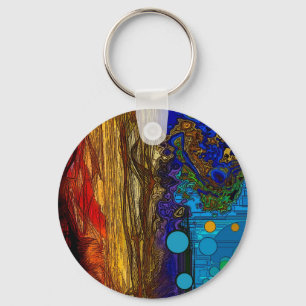 Fram - Abstract Art Key Ring