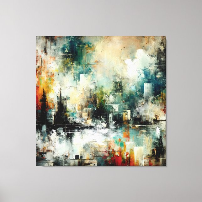 Frame Abstract multiple colors Canvas Print (Front)
