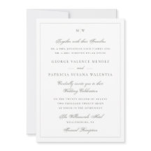 Frame Classic Monogram Sage Grey White Wedding