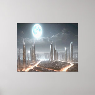 Frame for "futuristic urban landscape" canvas print