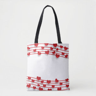 Frame heart background love heart tote bag