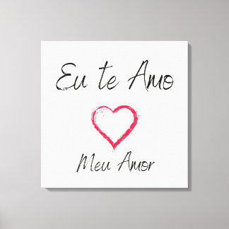 Frame I love you printing on canvas