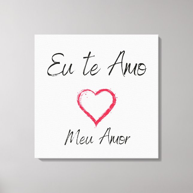 Frame I love you printing on canvas (Front)