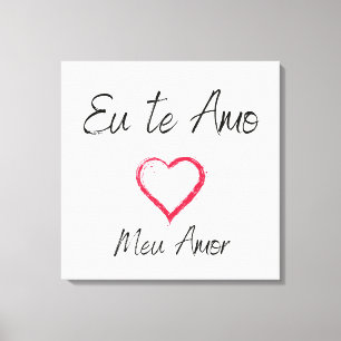 Frame I love you printing on canvas Print