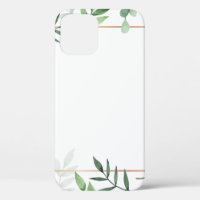 Frame leaves watercolor background