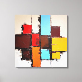 Frame of Reproductive Frame Quadriculed Abstractio Canvas Print
