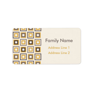 Frame Squares Pattern Label