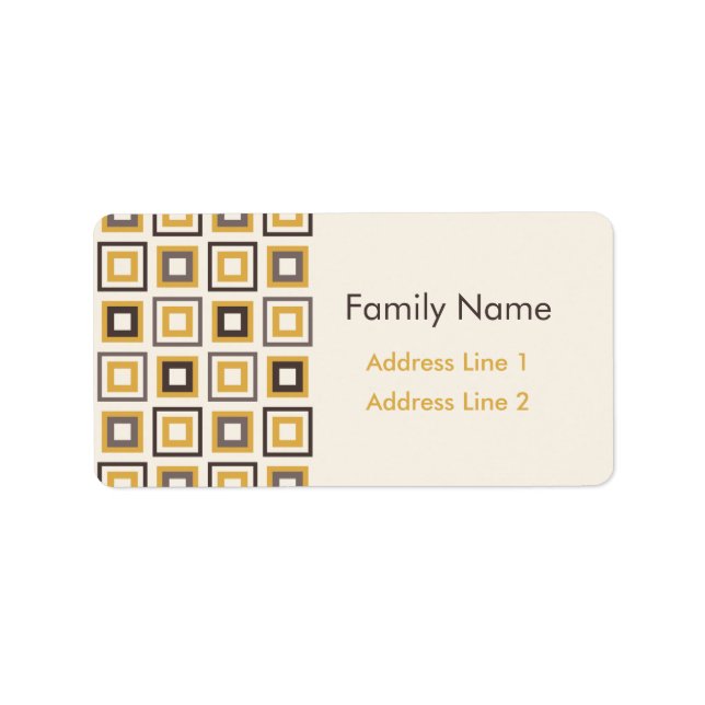 Frame Squares Pattern Label (Front)