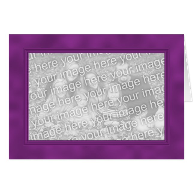 Frame Template Card - Dark Magenta Purple (Front Horizontal)