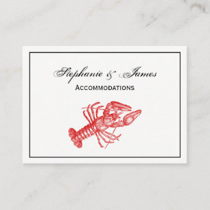 Frame Vintage Red Lobster #1 Drawing Business Card