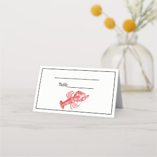 Frame Vintage Red Lobster #1 Drawing Place Card