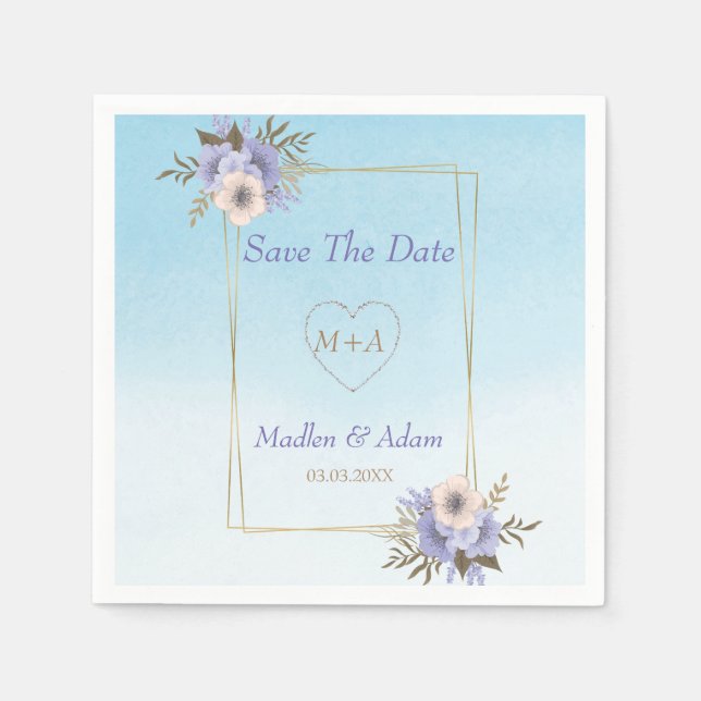 Frame With Flowers Napkin (Front)