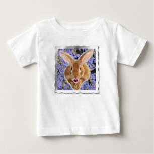 Framed Adorable Bunny with Sweet Heart Baby T-Shirt