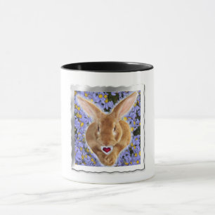 Framed Adorable Bunny with Sweet Heart Mug