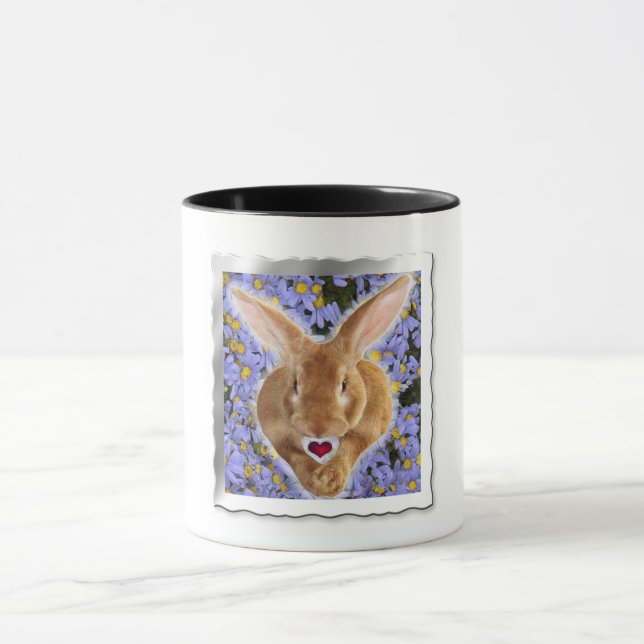 Framed Adorable Bunny with Sweet Heart Mug (Center)