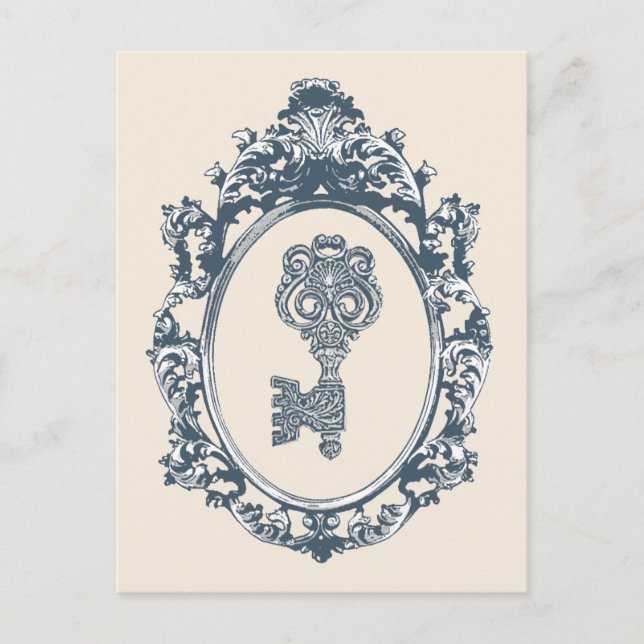 Framed Antique Key Postcard (Front)