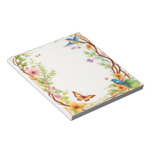 Framed Birds and Butterflies 1 Notepad