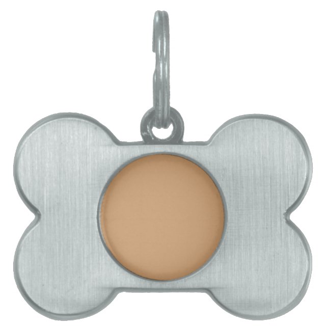Framed Bone Pet Tag - Warm Sand Design (Front)
