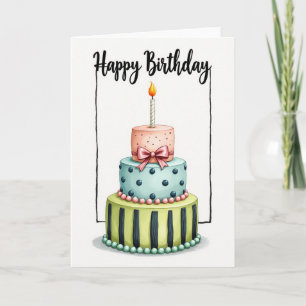 Framed Cake Birthday Card