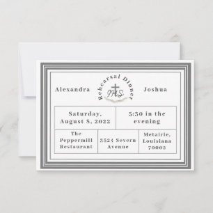 Framed Catholic Bible-Verse Rehearsal Dinner Invitation