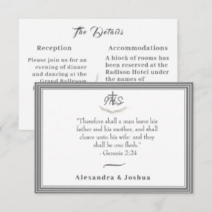 Framed Catholic Bible-Verse Wedding Enclosure Card
