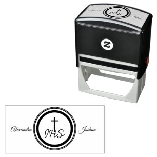 Framed Catholic Bible-Verse Wedding Self-inking Stamp