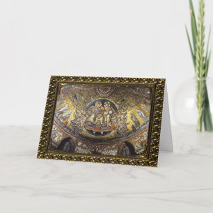 Framed Chapel Fresco - Vintage Christmas Card