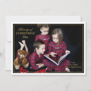 Framed Christmas Blessings Photo Card