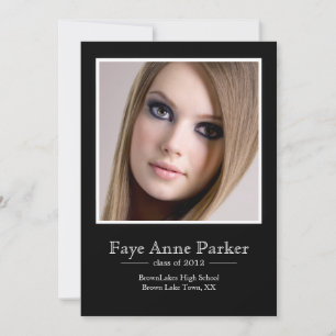 Framed Classic Photo Graduation Announcement