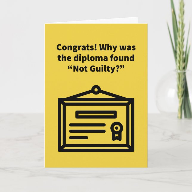 Framed Diploma - Graduation Card (Front)