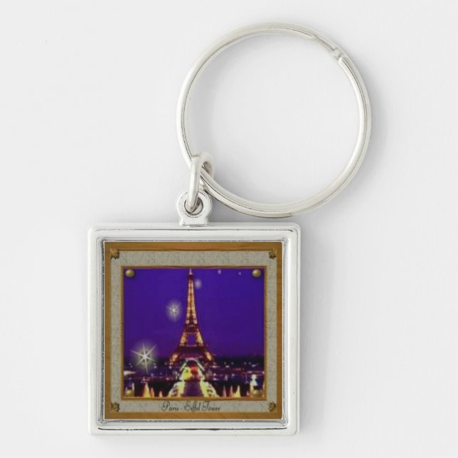 Framed Eiffel Tower Key Ring (Front)