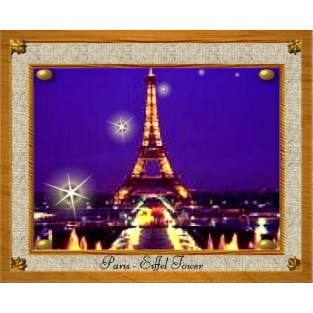 Framed Eiffel Tower Photo Sculpture Decoration (Front)