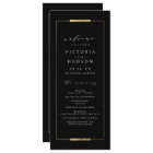Framed Elegance Black Simple Modern Classy Wedding