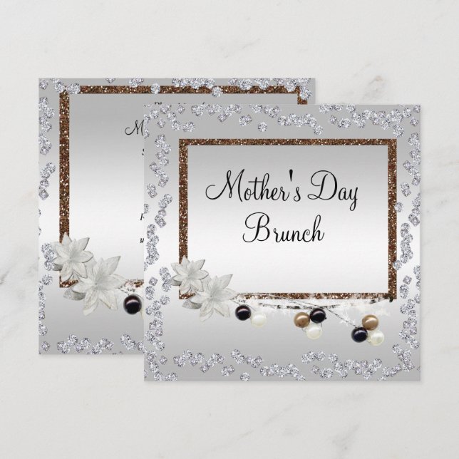 Framed Elegance Mother's Day Brunch Invitation (Front/Back)
