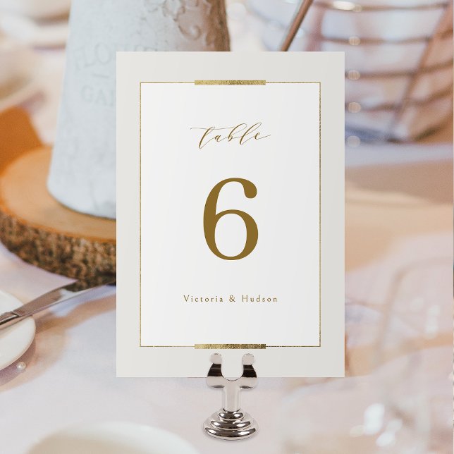 Framed Elegance Simple Modern Classy Wedding Table Number (Framed Elegance Simple Modern Classy Wedding Table Number)