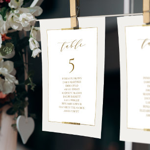 Framed Elegance Simple Table Number Seating Chart