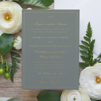 Framed Elegant Monogram Sage Green Wedding