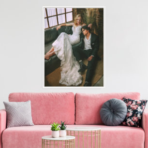 Framed Extra Large Wedding Photo Canvas Print