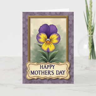Framed Floral Mothers Day Card