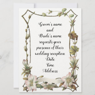 Framed Floral Wedding Invitation